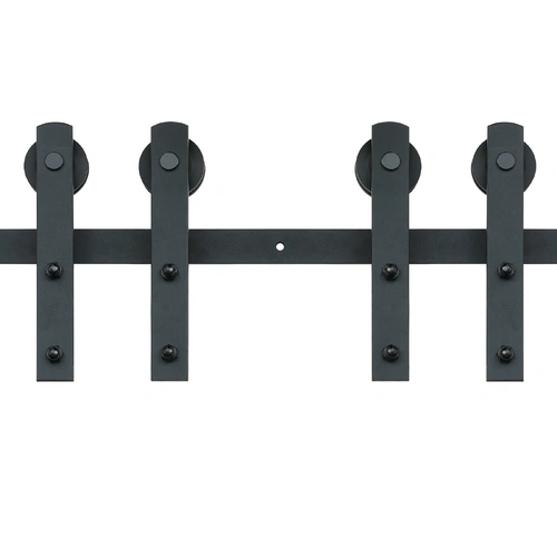 VEVOR 8FT Sliding Barn Door Hardware Closet Track Kit for Double Doors I Hanger