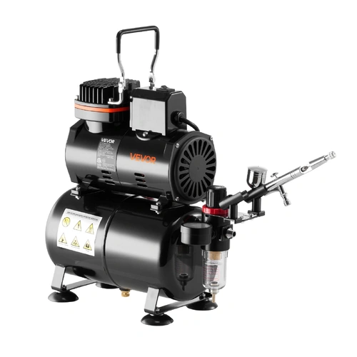 Airbrush Kit Air Brush Kit 1/6 HP Air Compressor Tank 1 Airbrush 3 Tips