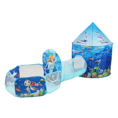 VEVOR 3 in 1 Kids Play Tent with Tunnel, Basketball Hoop for Boys, Girls, Babies and Toddlers, Indoor/Outdoor Pop Up Playhouse with Carrying Bag & Ban