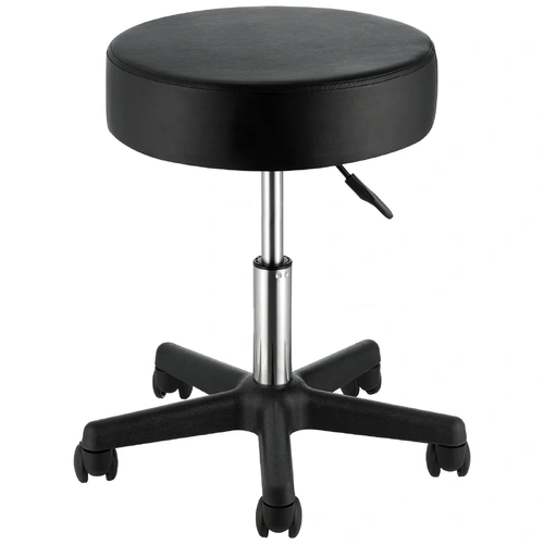 VEVOR Rolling Stools with Wheels, 400 LBS Weight Capacity Adjustable Height Stool with Ultra-Thick Seat Cushion, Swivel Stools Chair for Salon, Bar, H