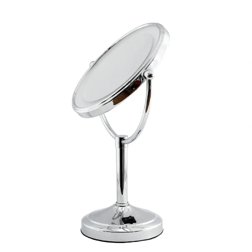 5X & 1X LED Tabletop Magnifying Mirror - Chrome