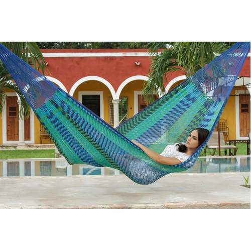 Outdoor undercover cotton Mayan Legacy hammock King size Caribe