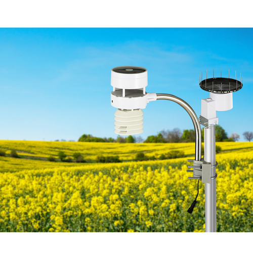 Weather Station Ultrasonic Anemometer Outdoor WiFi Rain Gauge Solar