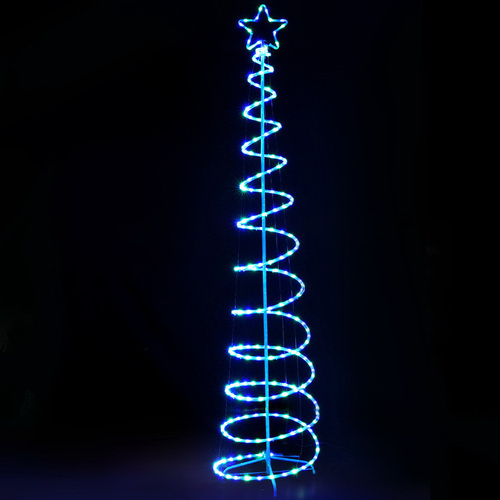 2.4M LED Christmas Tree Solar Motif Lights 8 Modes Multi-Colour