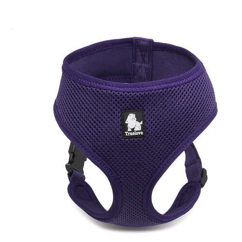 Dog Harness with Steel D Ring - Purple, XS