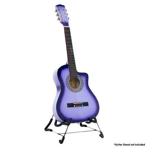 38in Cutaway Acoustic Guitar with guitar bag - Purple Burst
