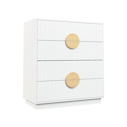 Gail Chest of Drawers Tallboy Dresser in White