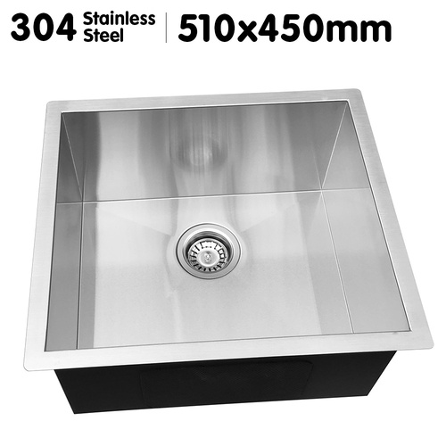 304 Stainless Steel Undermount Topmount Kitchen Laundry Sink 51x45cm