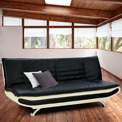 Pompano Faux Leather Upholstered 3 Seater Sofa - Dual Colour