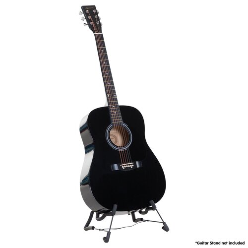 Karrera 41in Acoustic Wooden Guitar with Bag - Black