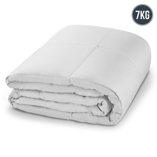 Laura Hill Weighted Blanket Heavy Quilt Doona 7Kg - White