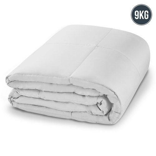 Laura Hill Weighted Blanket Heavy Quilt Doona Queen 9Kg -White